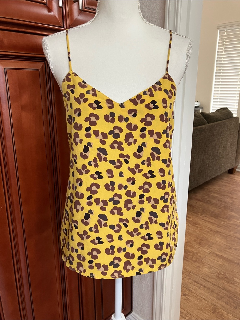 Scotch & Soda Yellow Leopard-Print Cami Top